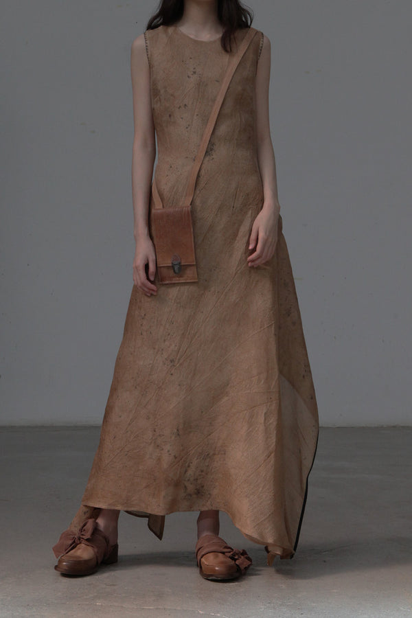 MUTEDANCE hand-dyed double-layer printed dress MD20SS-KAL36